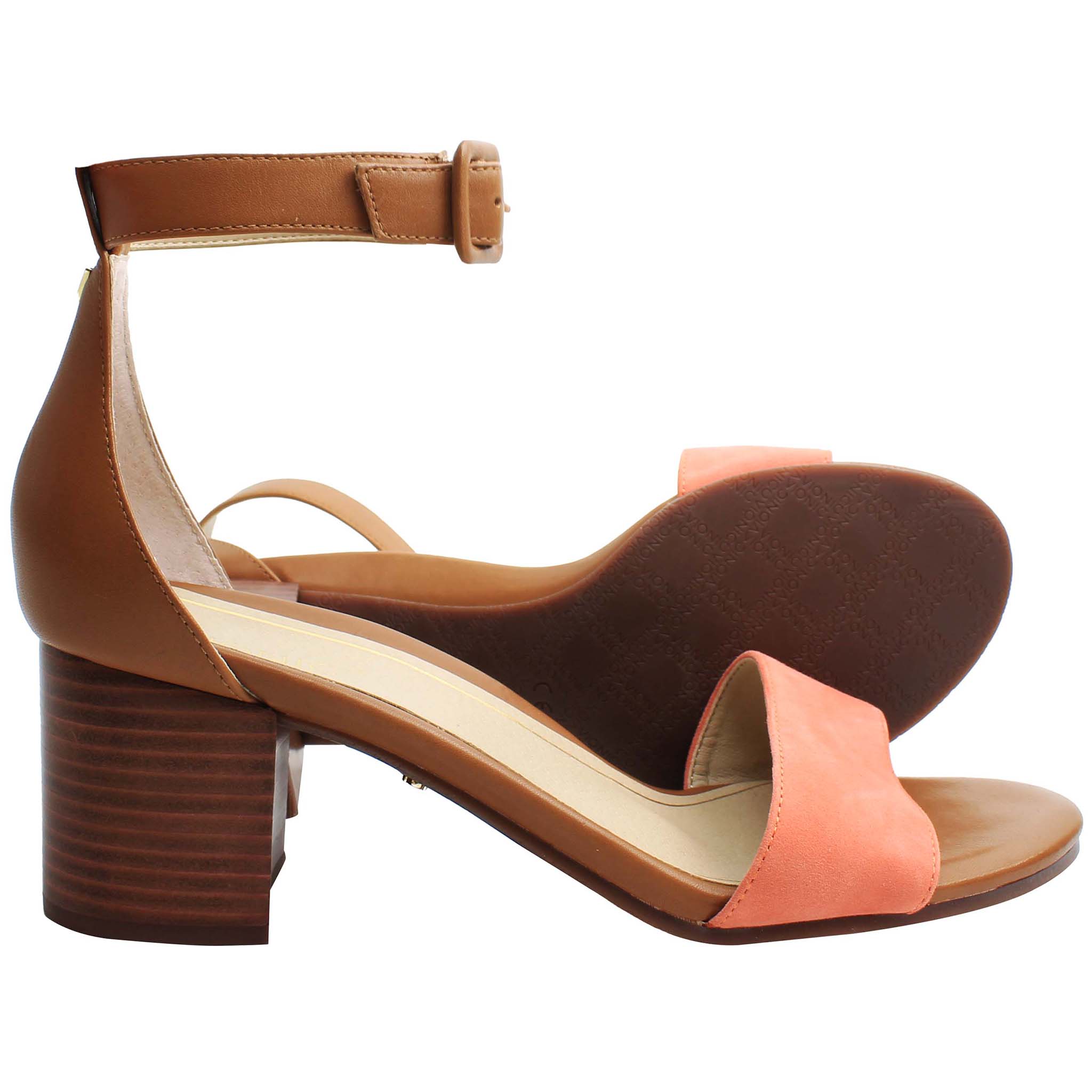 Vionic Papaya Rosie Nat Womens Brown Heeled Sandals