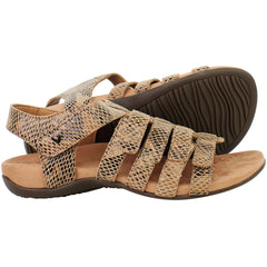 Vionic Rest Harissa Snake Womens Brown Sandals