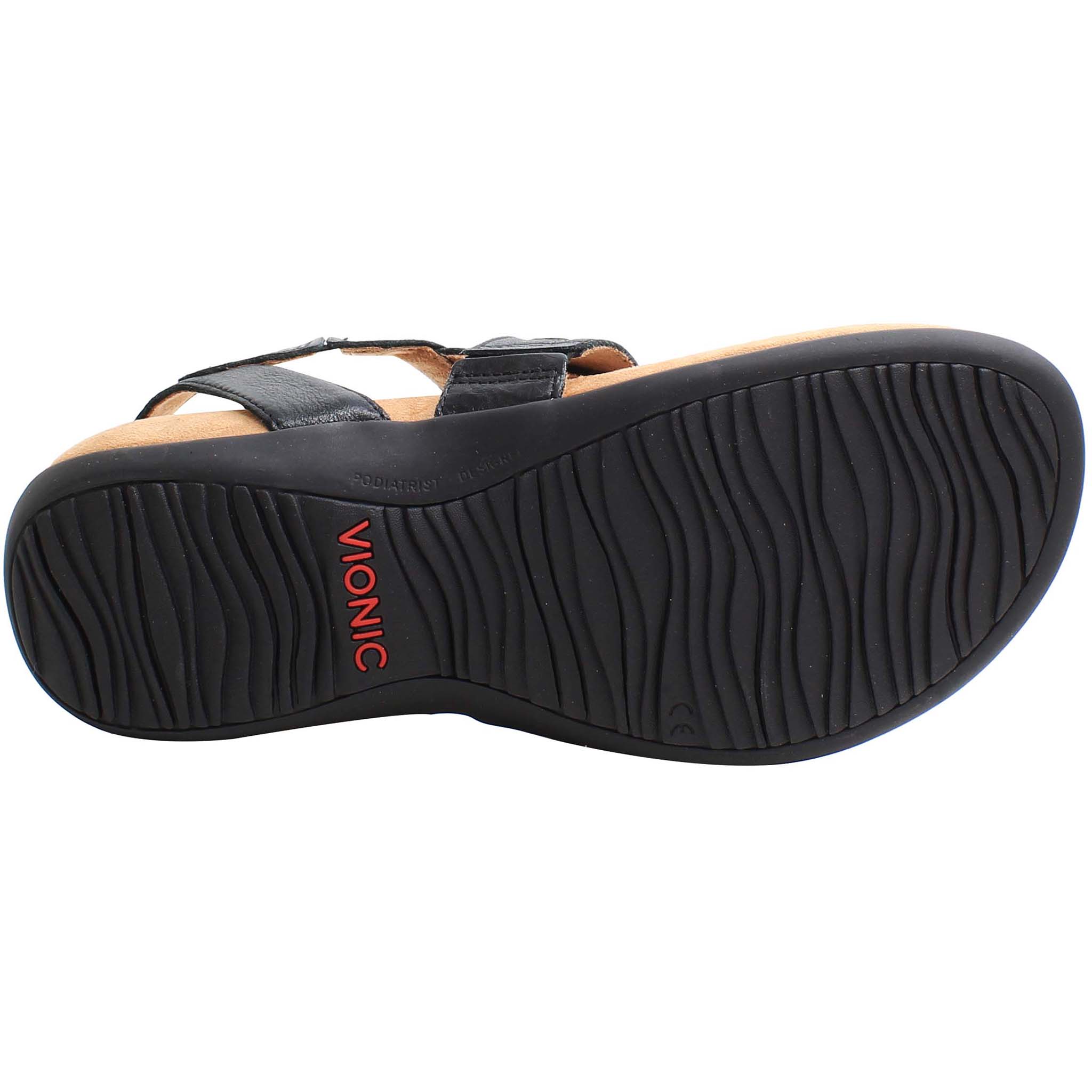 Vionic Rest Lupe Womens Black Sandals