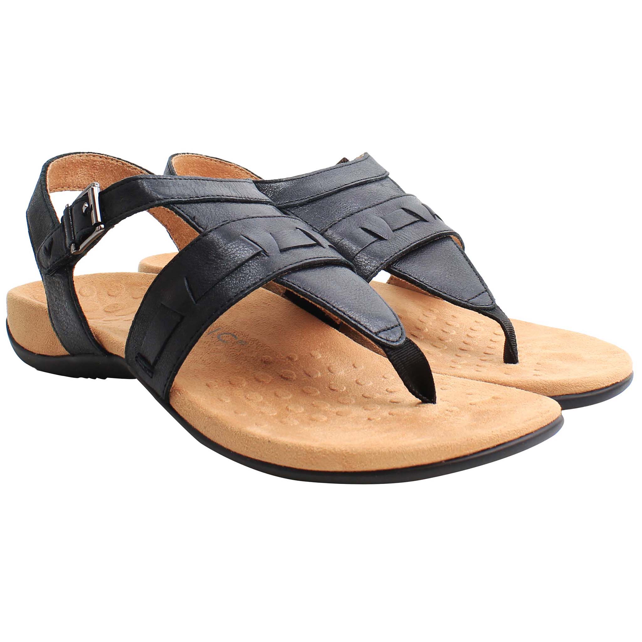 Vionic Rest Lupe Womens Black Sandals