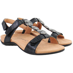 Vionic Farra II Woven Womens Black Sandals