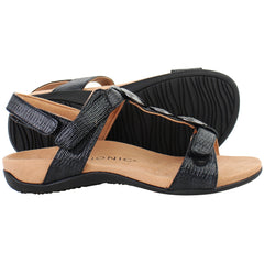 Vionic Farra II Woven Womens Black Sandals