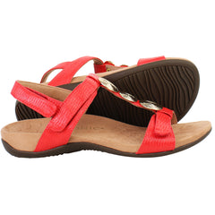 Vionic Farra II Woven Womens Red Sandals