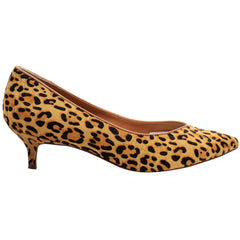 Vionic Kit Josie Leopard Womens Brown Pointy Heels