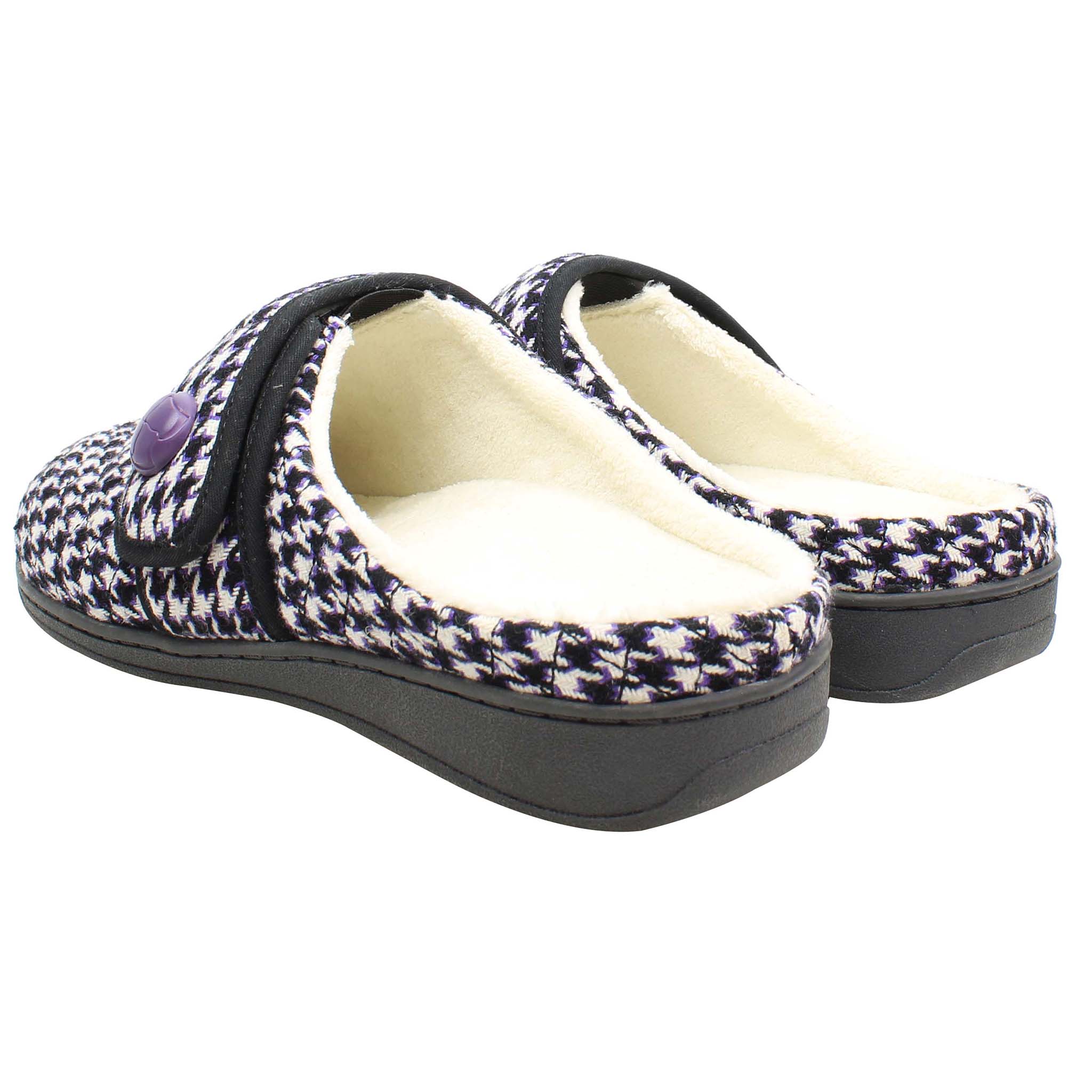 Vionic Carlin Womens Black/White Slippers