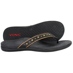 Vionic Tide Vanessa Womens Black Flip-Flops