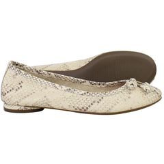 Vionic Embossed Snake Womens Cream Shoes