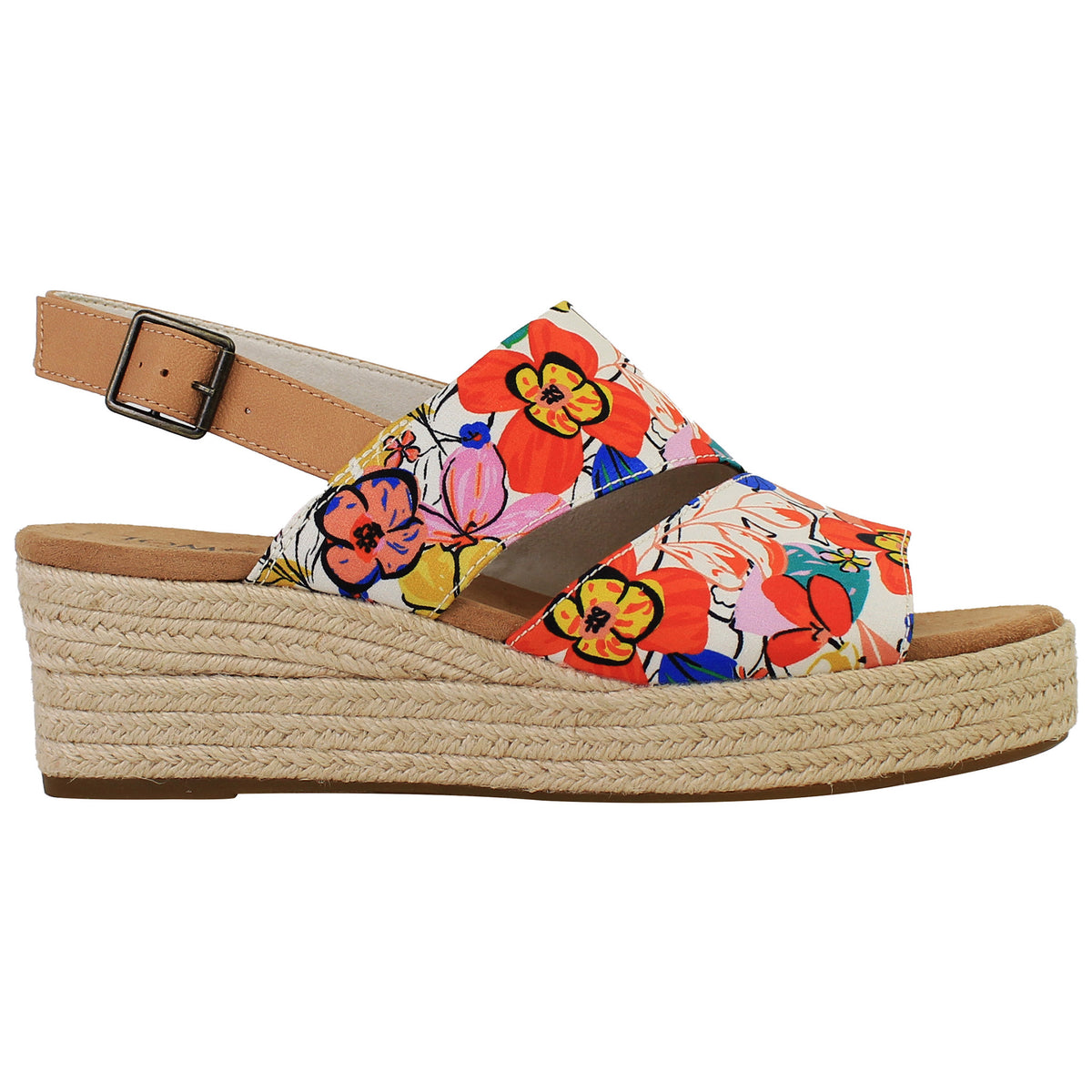 Toms Claudine Womens Multicolour Wedges