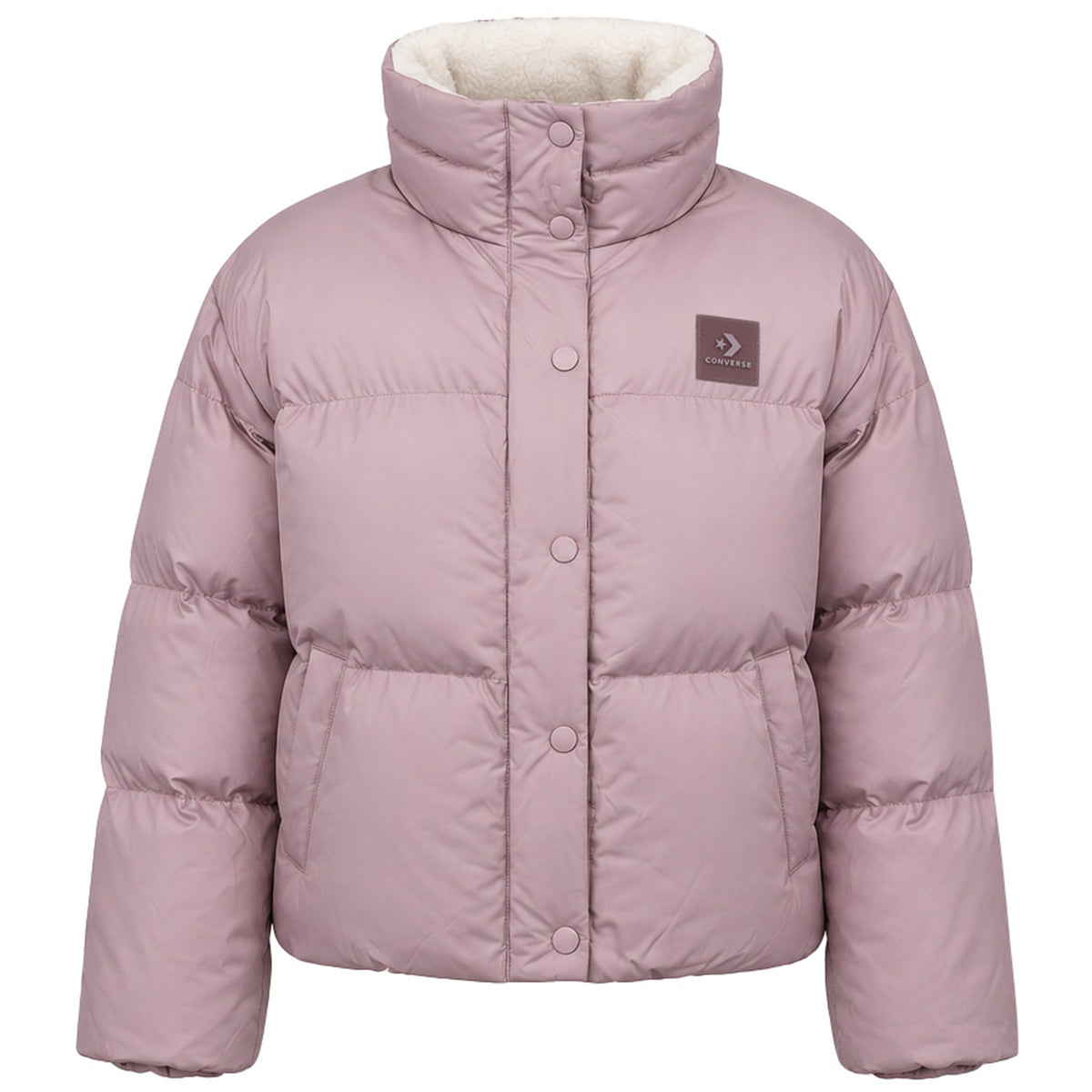 Converse Short Down Womens Pink Padded Jacket