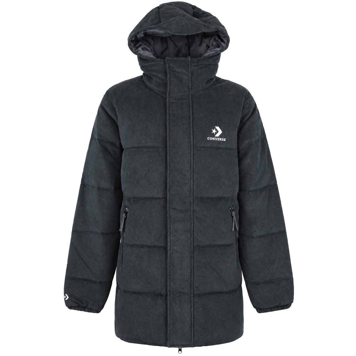 Converse Cord Mid Down Mens Black Padded Jacket
