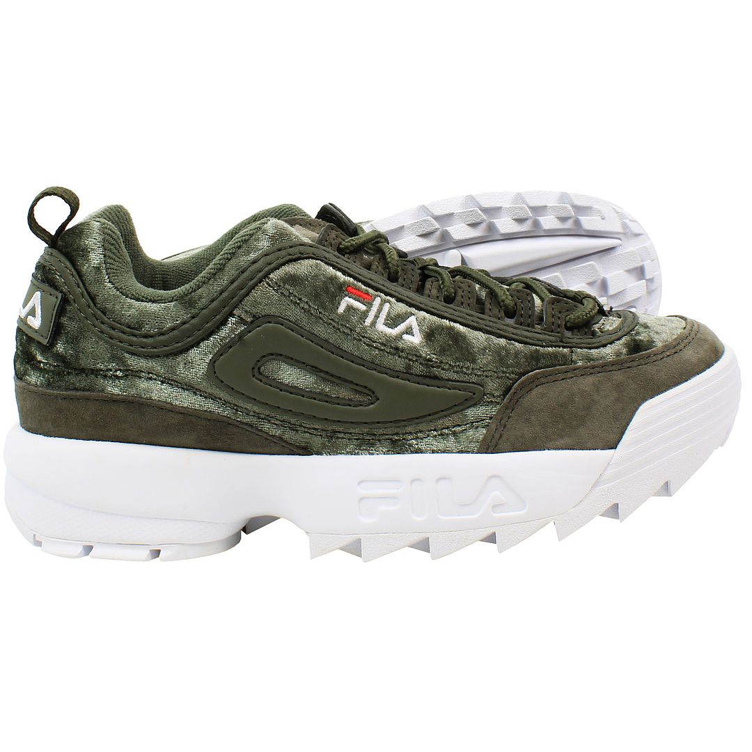 Fila Disruptor V Low Womens Green Trainers