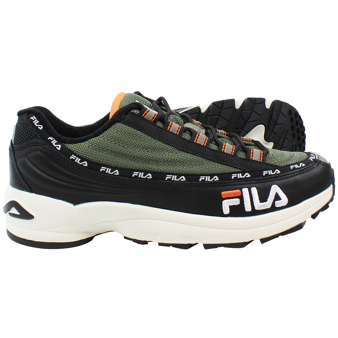 Fila DSTR97 Mens Black/Olive Trainers