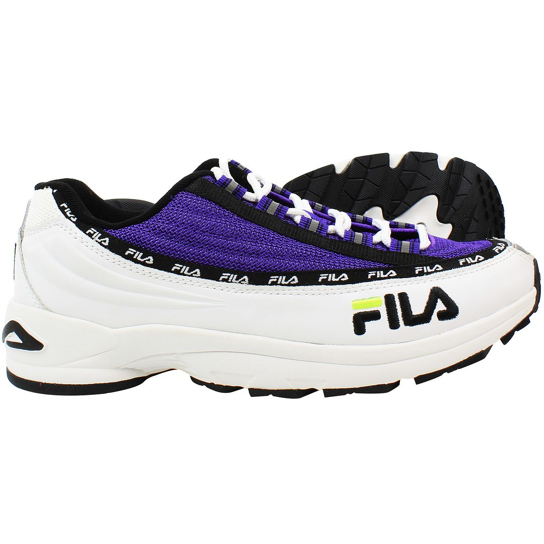 Fila DSTR97 Mens White/Purple Trainers