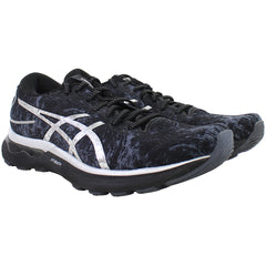 Asics Gel-Nimbus 24 Platinum Mens Black Running Shoes