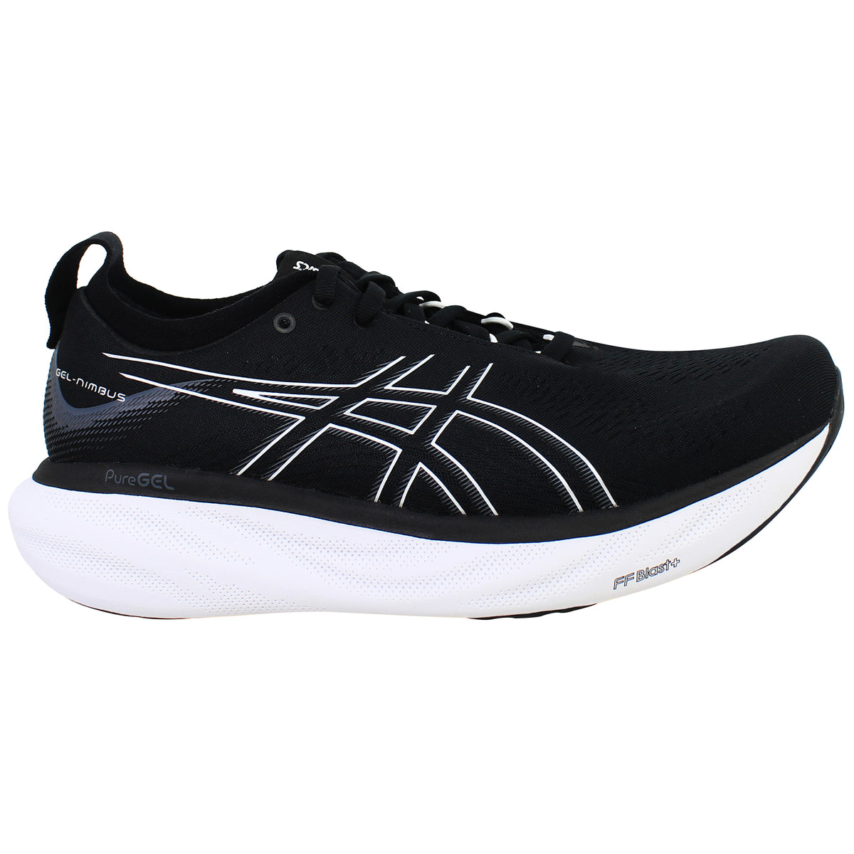 Asics Gel-Nimbus 25 Mens Black Running Shoes (Extra Wide)