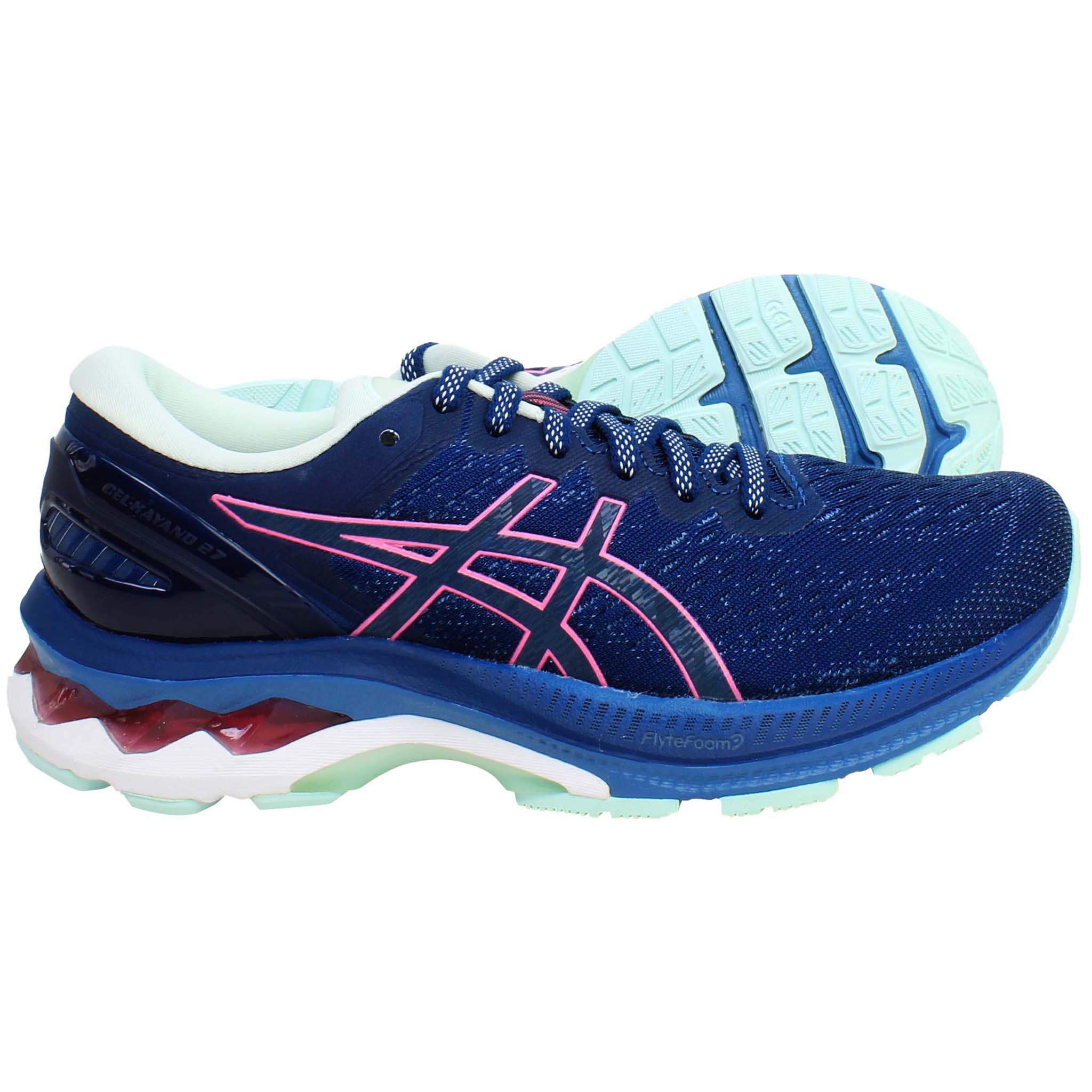 Asics Gel-Kayano 27 Womens Blue Running Shoes