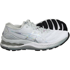 Asics Gel-Nimbus 23 Platinum Womens White Running Trainers