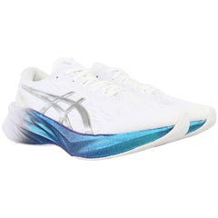 Asics Novablast 3 Platinum Womens White Running Shoes