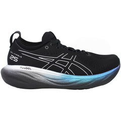 Asics Gel-Nimbus 25 Platinum Womens Black Running Shoes