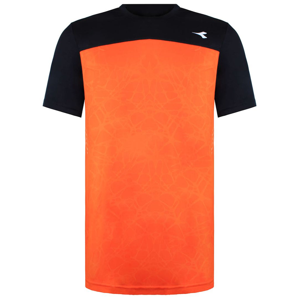 Diadora Logo Mens Orange T-Shirt