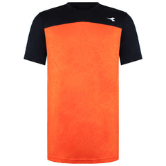 Diadora Logo Mens Orange T-Shirt