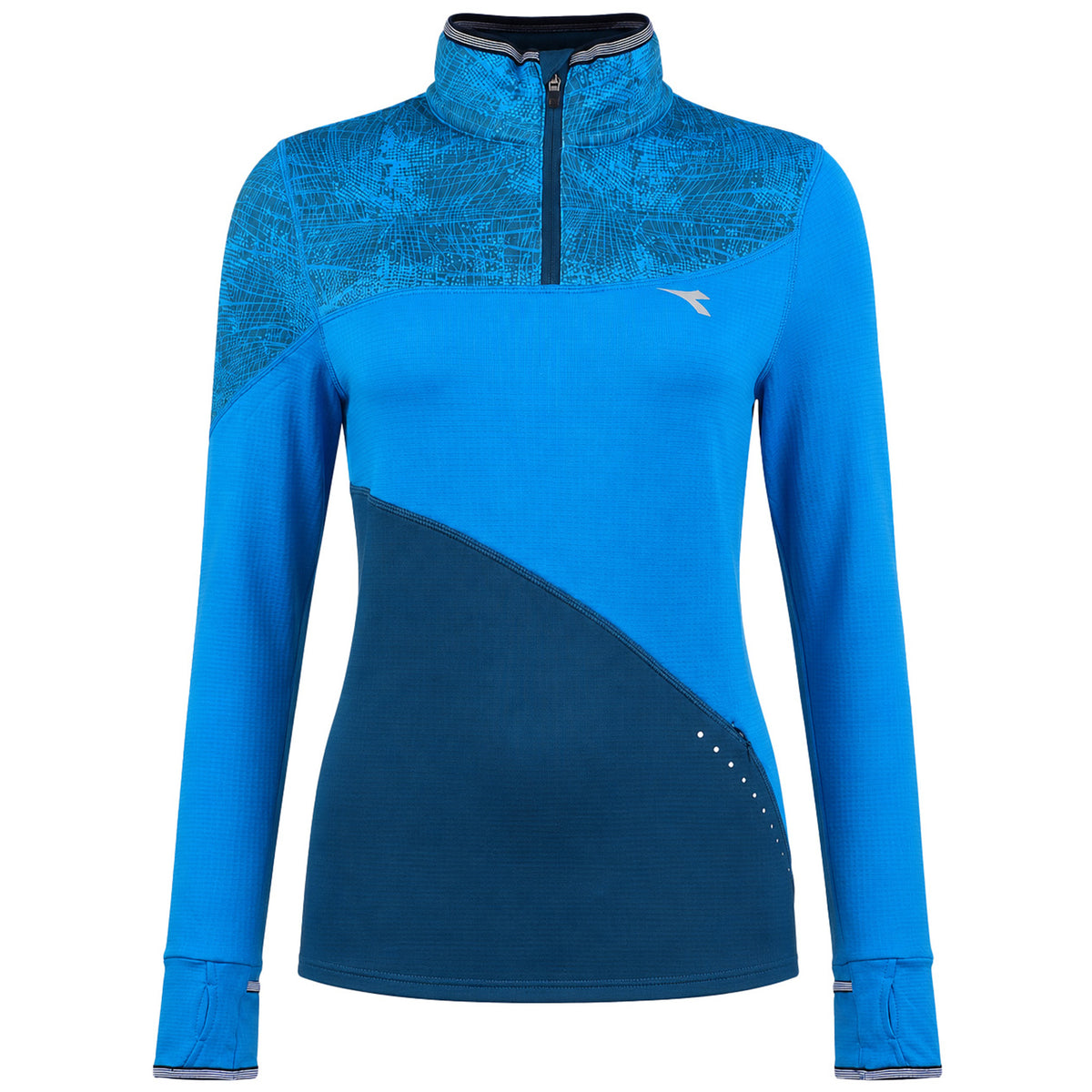 Diadora Warm Up Womens Blue Top