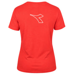 Diadora Logo Womens Red T-Shirt