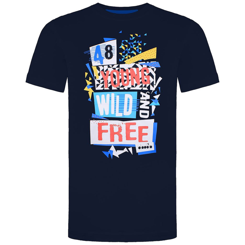 Diadora Graphic Kids Navy T-Shirt