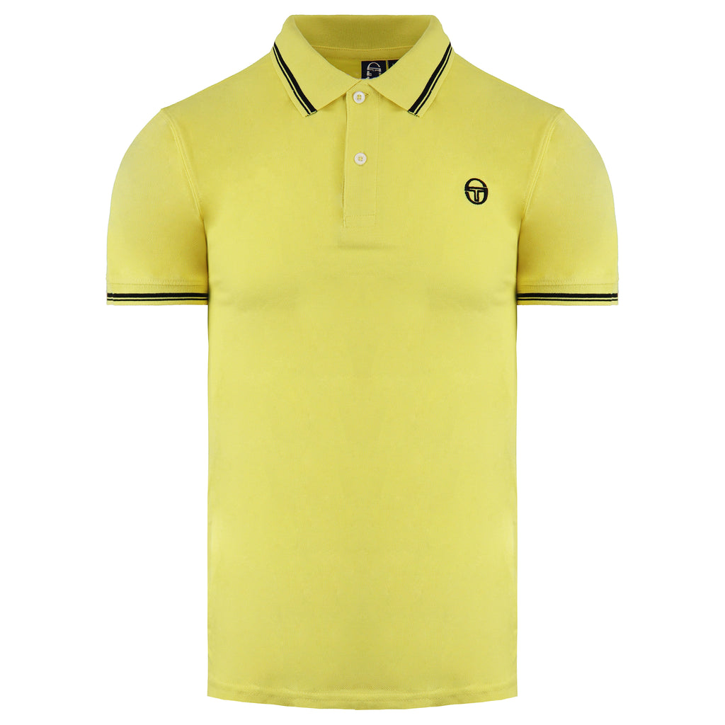 Sergio Tacchini Mens Black/Yellow Polo Shirt