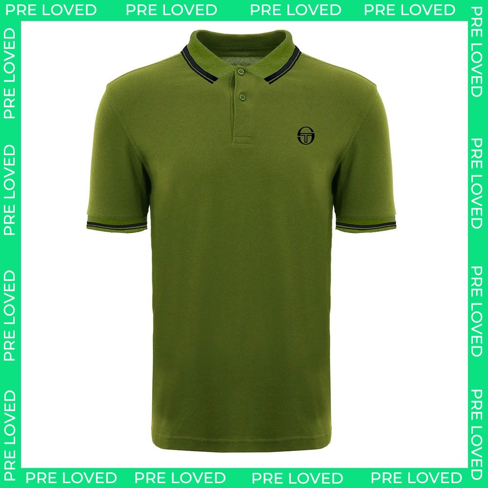 Sergio Tacchini Iconic Mens Dark Green Polo Shirt - Button