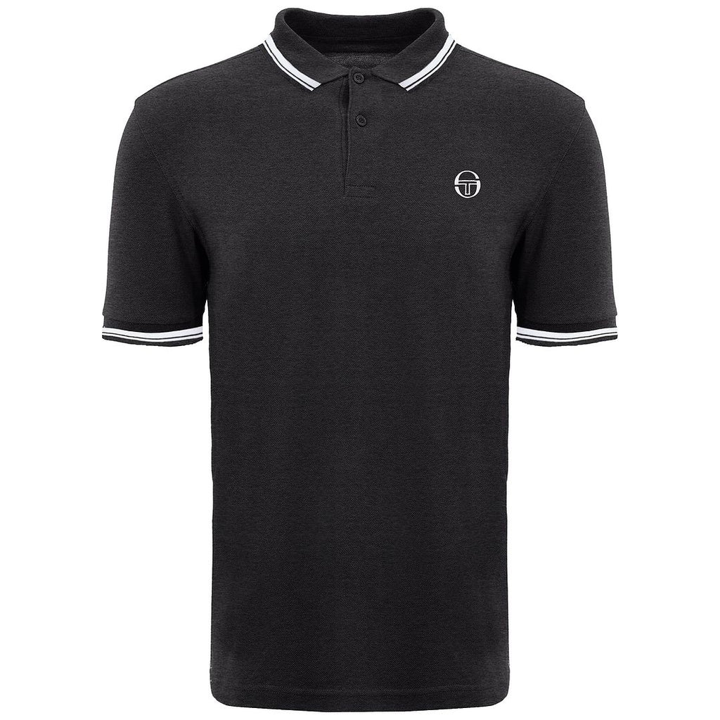 Sergio Tacchini Iconic Stripe Mens Grey Polo Shirt