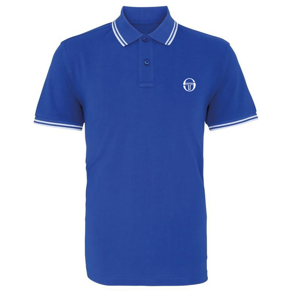Sergio Tacchini Iconic Stripe Mens Blue/White Polo Shirt – Sport It First