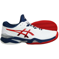 Asics Court FF 2 Clay Tennis Mens White Trainers