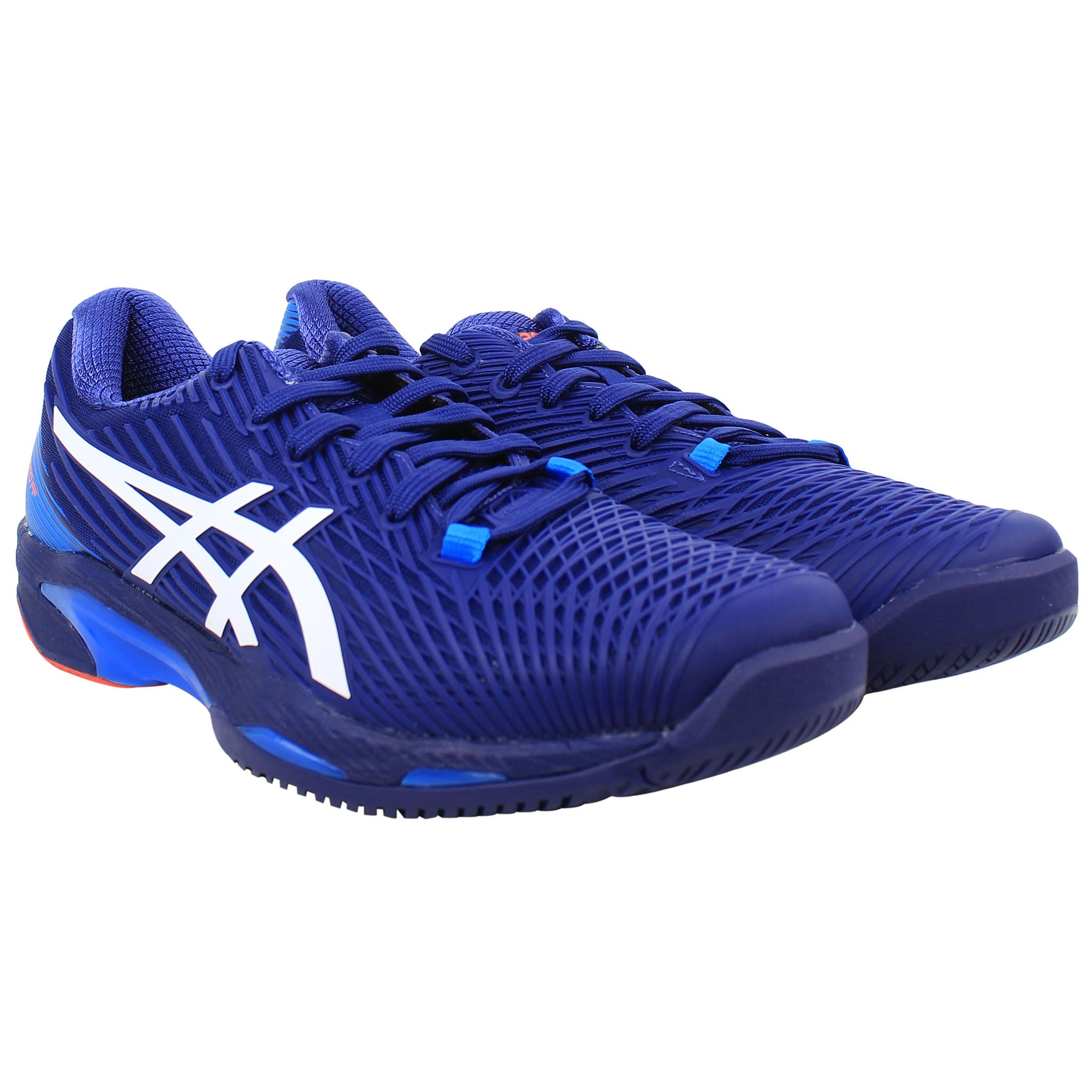 Asics Solution Speed FF 2 Mens Blue Tennis Shoes