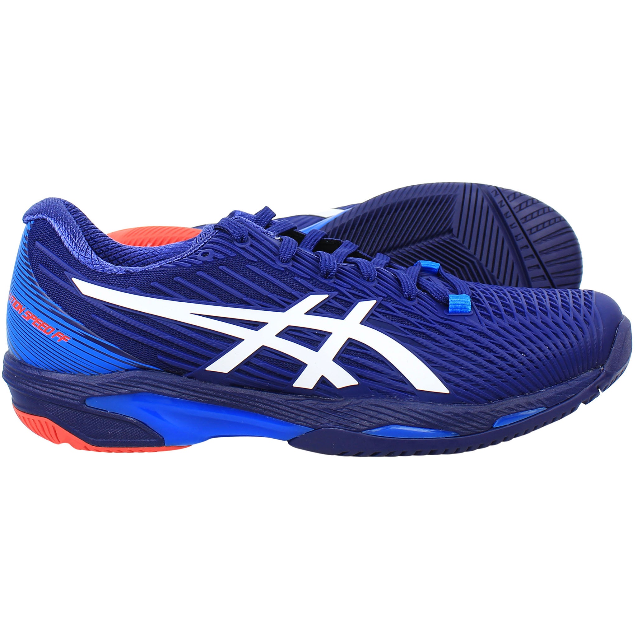 Asics Solution Speed FF 2 Mens Blue Tennis Shoes