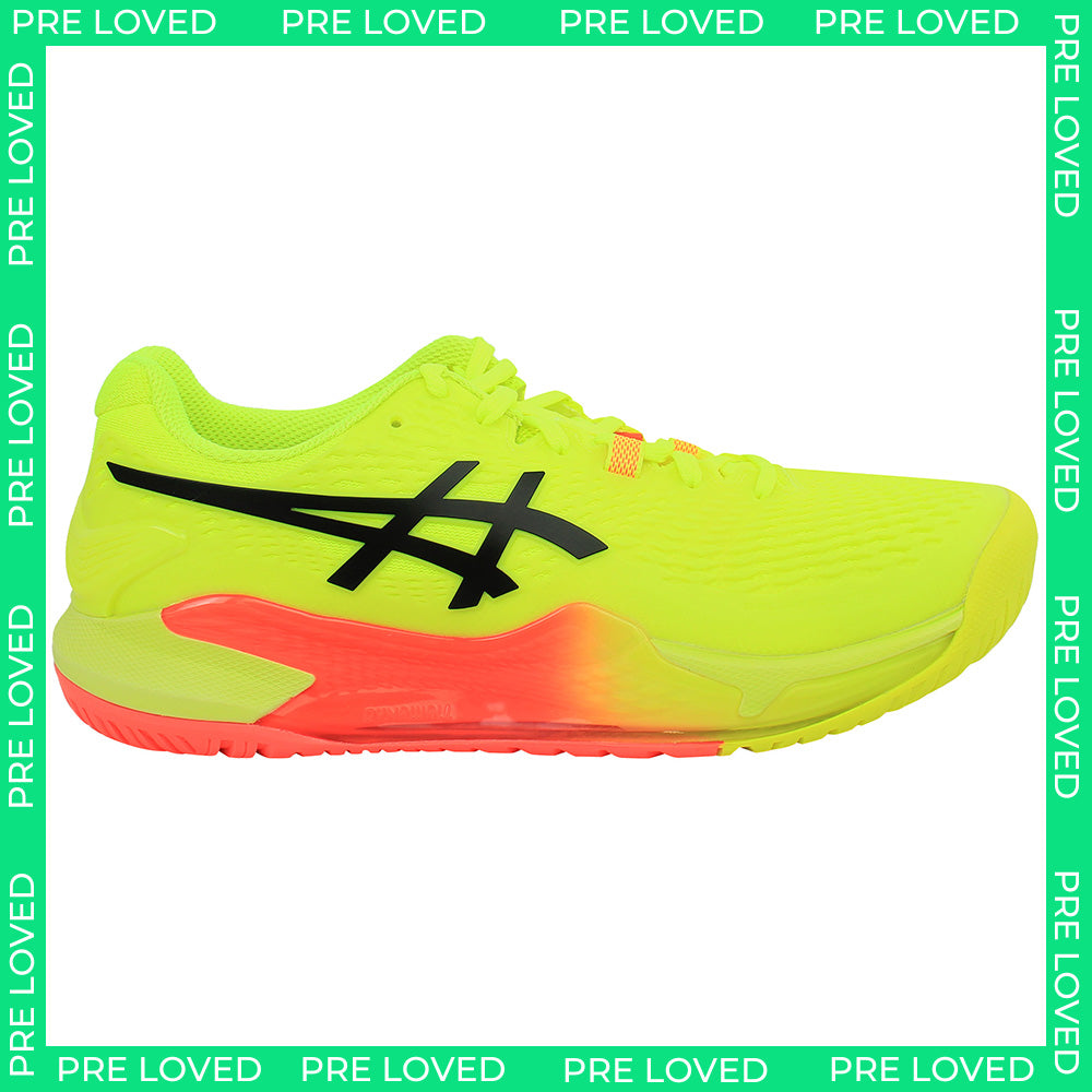 Asics Gel-Resolution 9 Paris Mens Yellow Tennis Shoes NO BOX