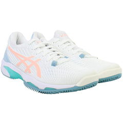 Asics Solution Speed FF 2 Clay Womens White Tennis Shoes