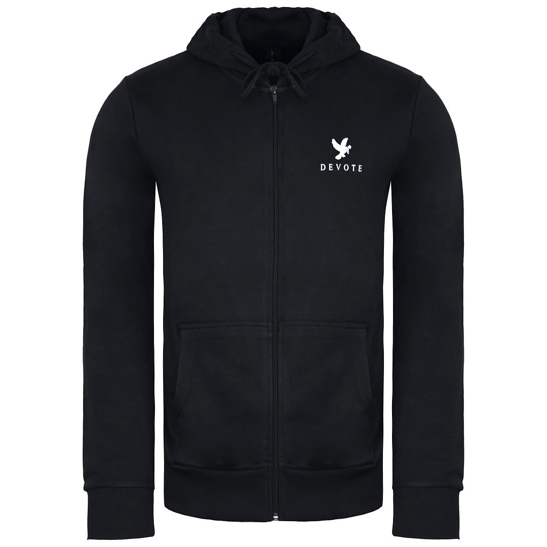 Devote London Dove Mens Black/White Hoodie