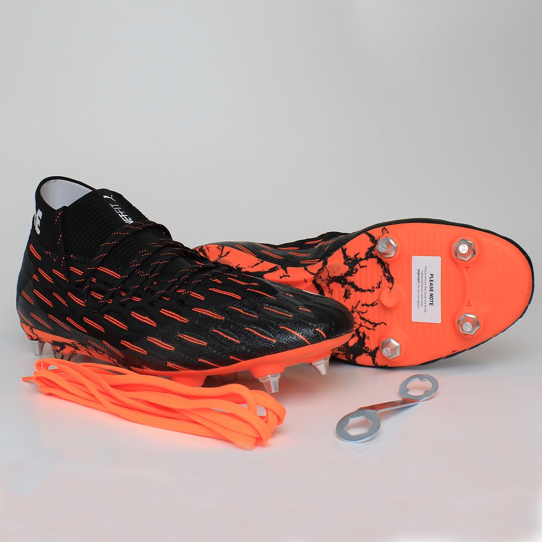 Puma Future 6.1 Netfit MxSG Mens Black/Orange Football Boots NO BOX