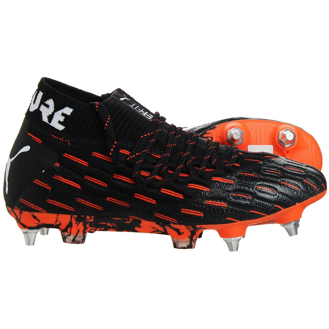 Puma Future 6.1 Netfit MxSG Mens Black Orange Football Boots