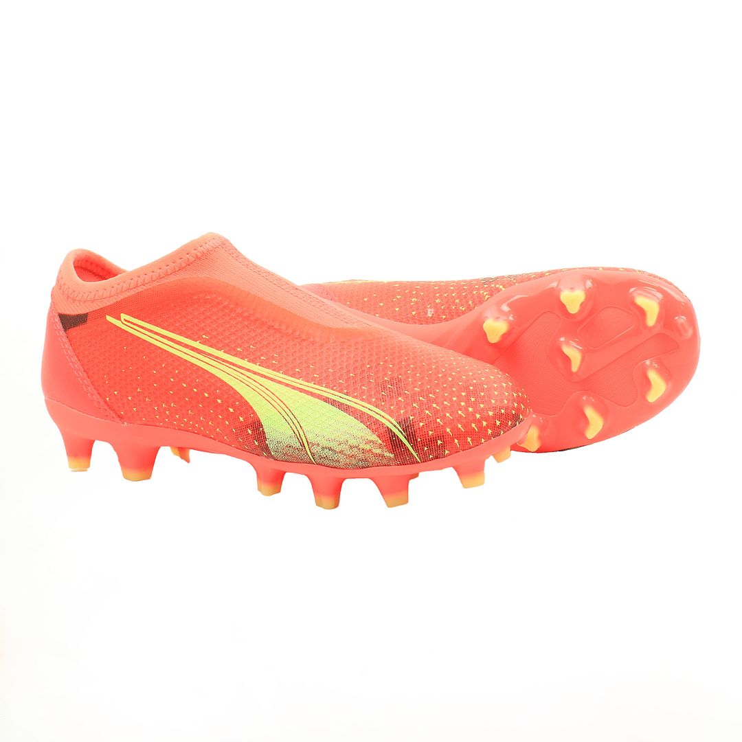 Puma Ultra Match LL FG/AG Kids Orange Football Boots NO BOX