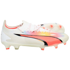 Puma Ultra Ultimate FG/AG Mens White Football Boots