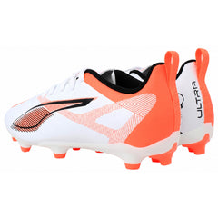 Puma Ultra 5 Play FG/AG Kids White Football Boots