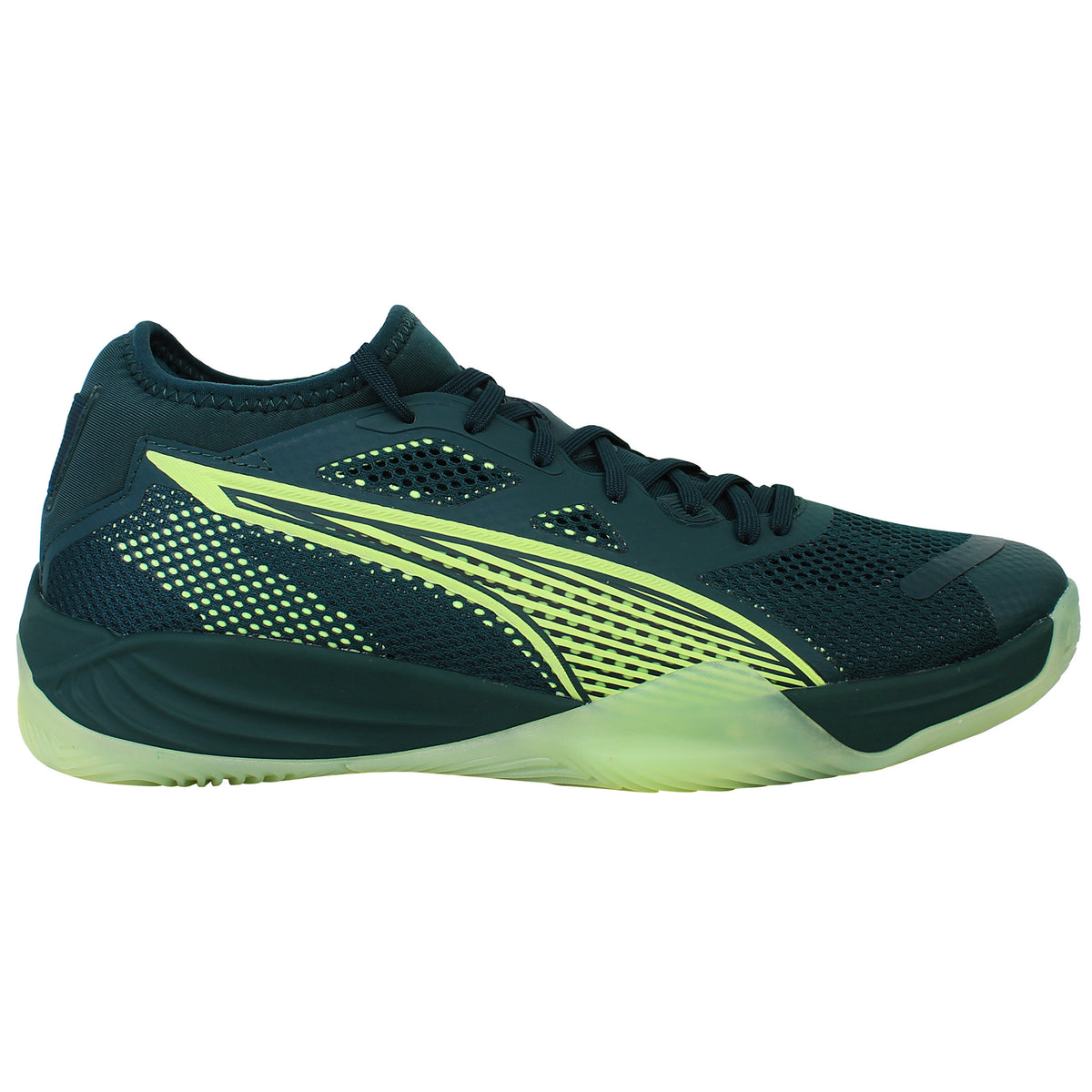 Puma Eliminate Nitro SQD 4 Mens Dark Green Handball Shoes