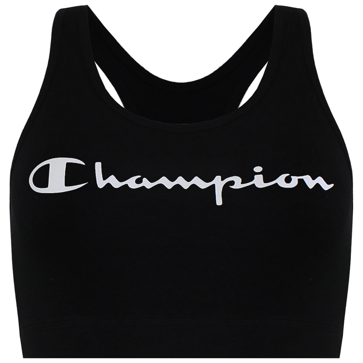 Champion Logo Womens Black Sports Bra