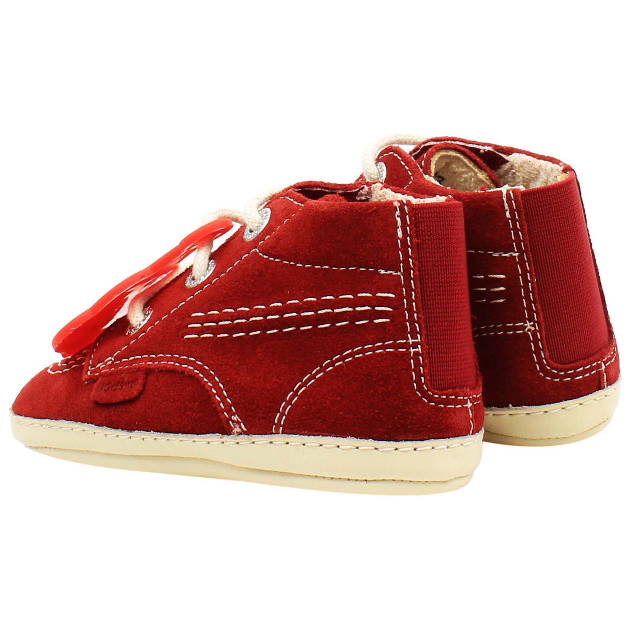 Kickers Hi Crib Kids Red Shoes