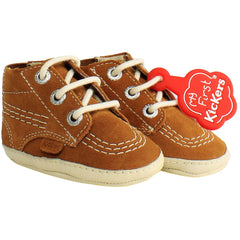 Kickers Hi Crib Kids Brown Shoes