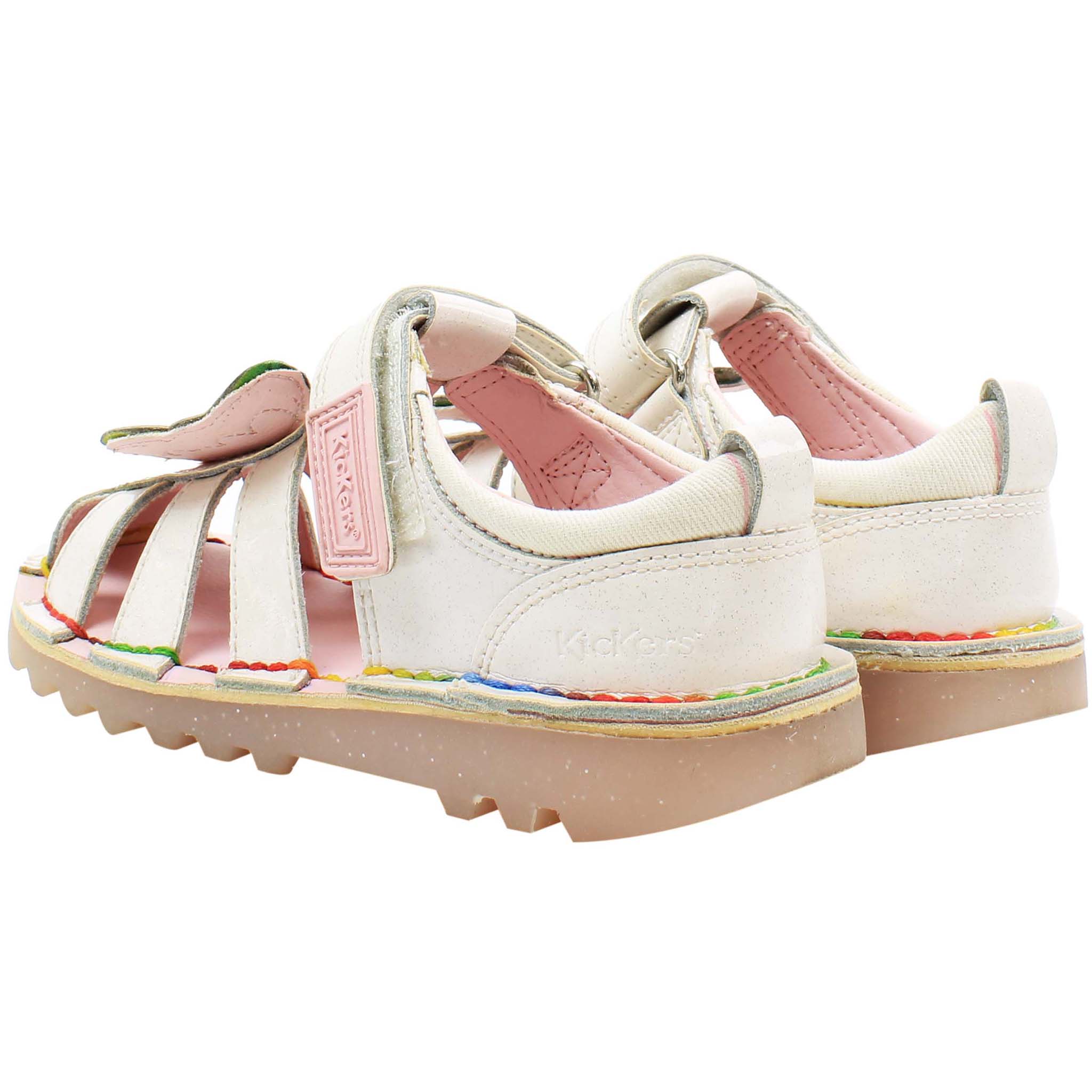 Kickers Faeries Kids White Sandals