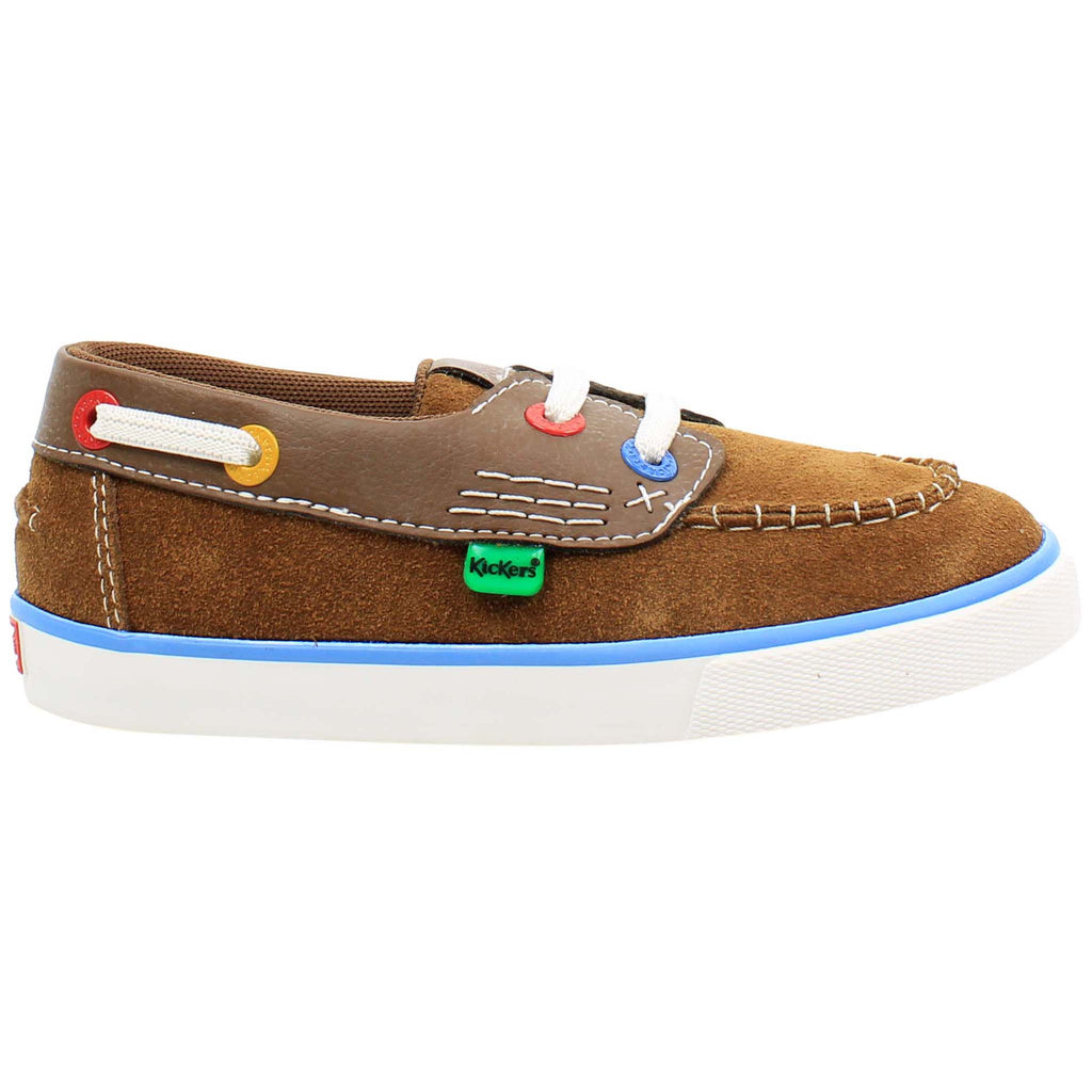 Kickers Tovni Kids Tan Boat Shoes