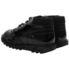 Kickers Hi Faeries Split Kids Black Boots